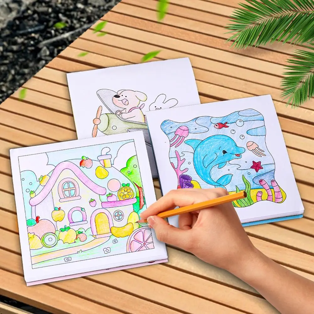 

Tearable Inner Pages Coloring Book Puzzle Montessori Drawing Coloring Picture Book Graffiti Painting Book School Office