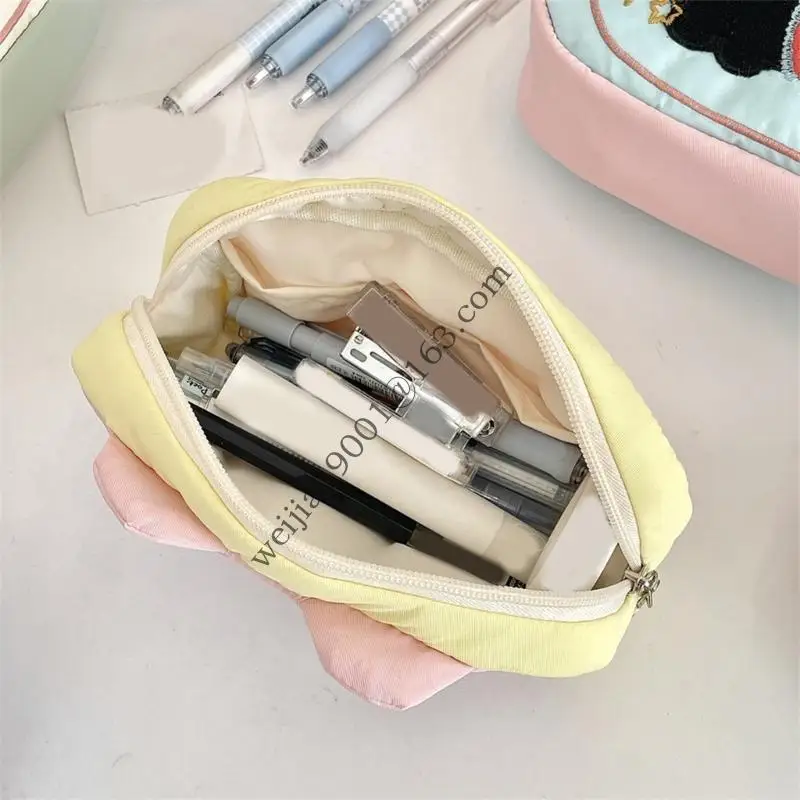 Case lápiz bordado para perros 18x11cm Bacilizador lápiz viaje compartimento .h05a