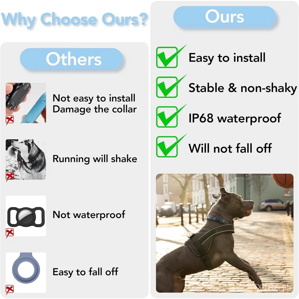 AirTag Cat Collar Holder Air Tag Silicone AirTags Dog Collar Tags ChainA GPS Item Finders Accessories Waterproof Protective Case