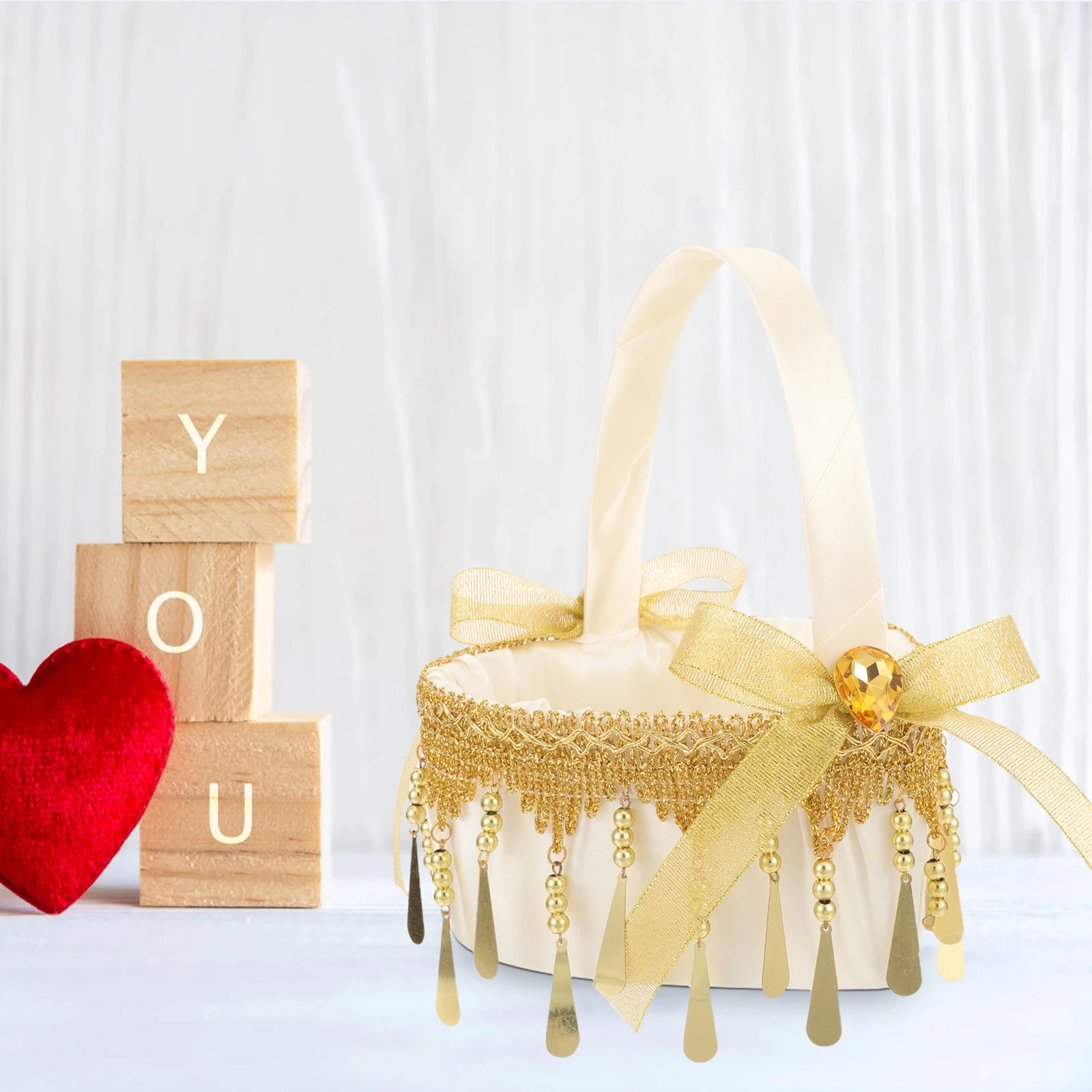 

Flower Girl Portable Basket Wedding Decorations - Accessories Small Sprinkle Flowers