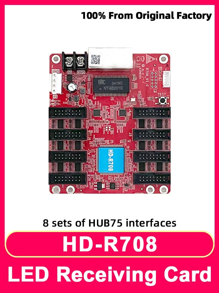 HD-R708 Receiving Card Video Wall Controller suit Outdoor Indoor LED Display Screen RGB HBU75 Full Color Module Luminous Signs