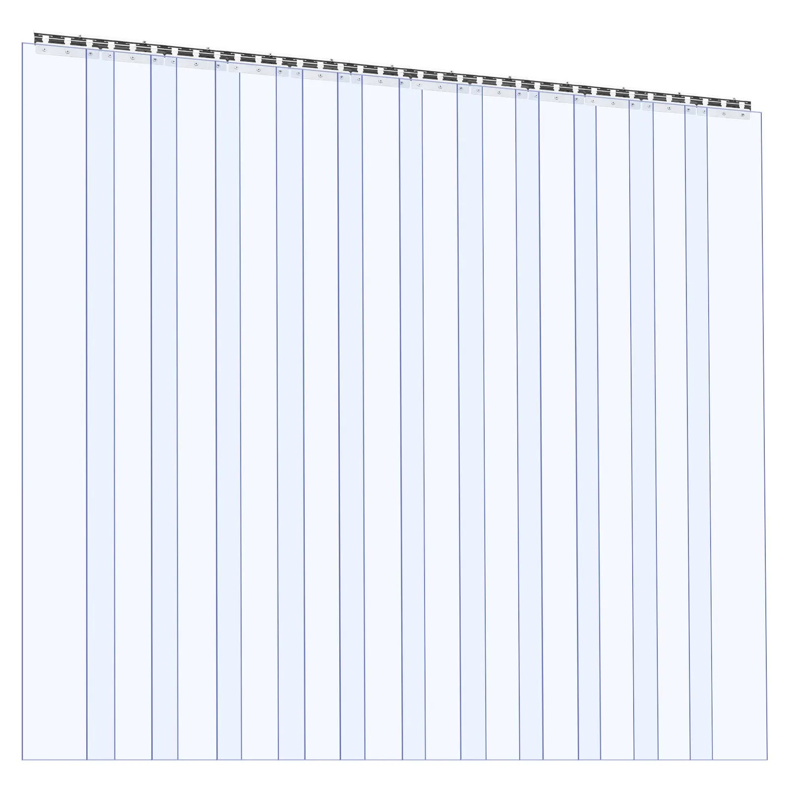 

Прозрачная ПВХ-занавеска, 96 дюймов в высоту, 84 дюйма в ширину, 0,08 дюйма в толщину, 14 шт. полосок для шторок холодильных камер, гладкие.