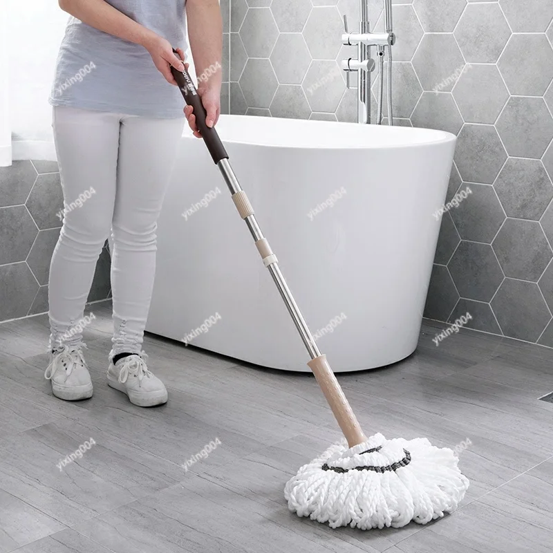 Self-wringing Cotton String Mop Household Lazy Floor Cleaning Mop for Home Use