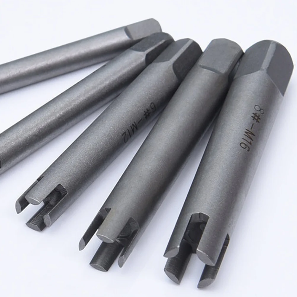 

10 pcs Thread Extractor Set Silver M10+ Four-Jaw For Broken Stripped Rusty Bolts Removal Tap Screw Remover Tool Kit Alloy Bolt