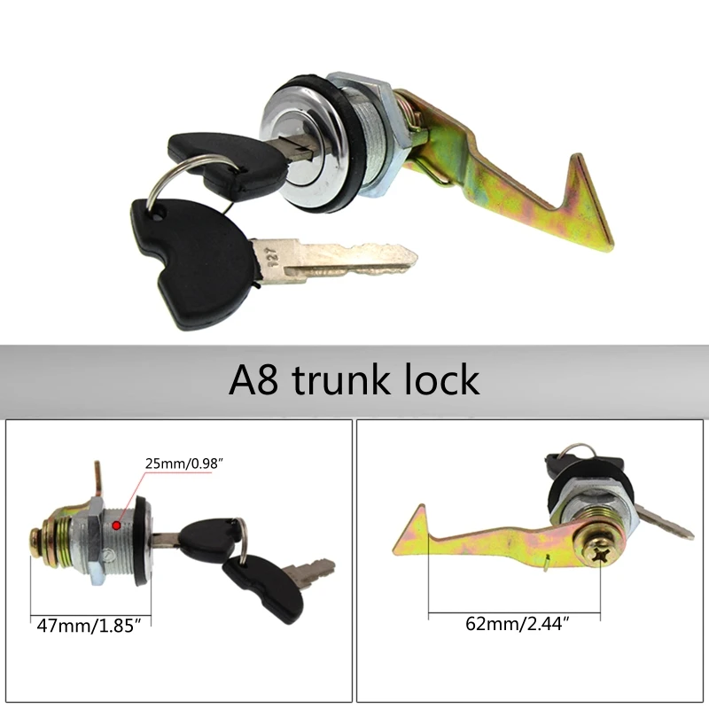 Motorcycle Accessories Rear Trunk Locks+ 2 Keys Scooter Tail Box Lock Refit Part F1CF