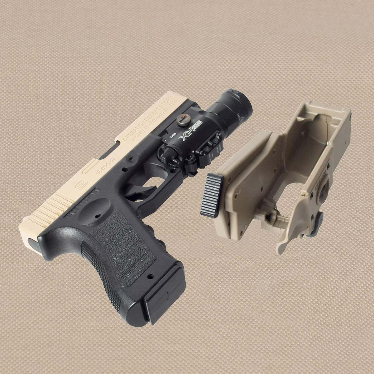 Imagem -03 - Glock Tático 17 Coldre Multifuncional Móvel Adaptador para Pistolas Pode Ser Montado Surefire Xh15 Xh35 X300uh-b Pistola de Caça