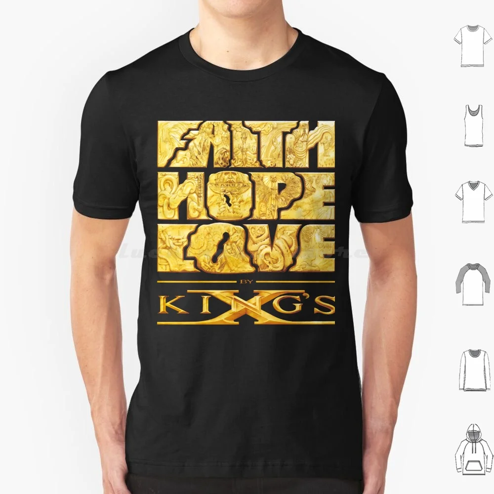 King'S X-Faith Hope Love T Shirt Big Size 100% Cotton Kings X Faith Hope Love Ccm Retro Christian Band Music 80S 90S Ty Tabor