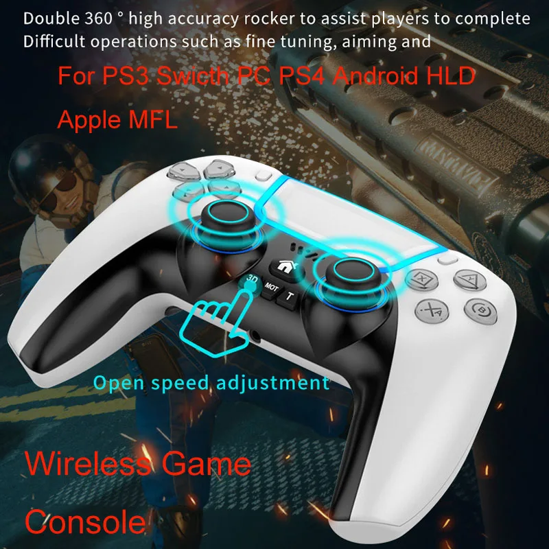 Wireless Game Console Bluetooth Vibration Six Axis Joystick Gamepad For PS3 Swicth PC PS4 Android HLD Apple MFL