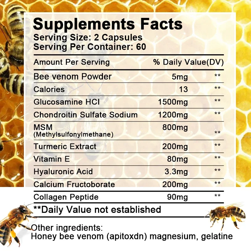 Glucosamine Chondroitin Capsules Bee Venom Extract Capsules