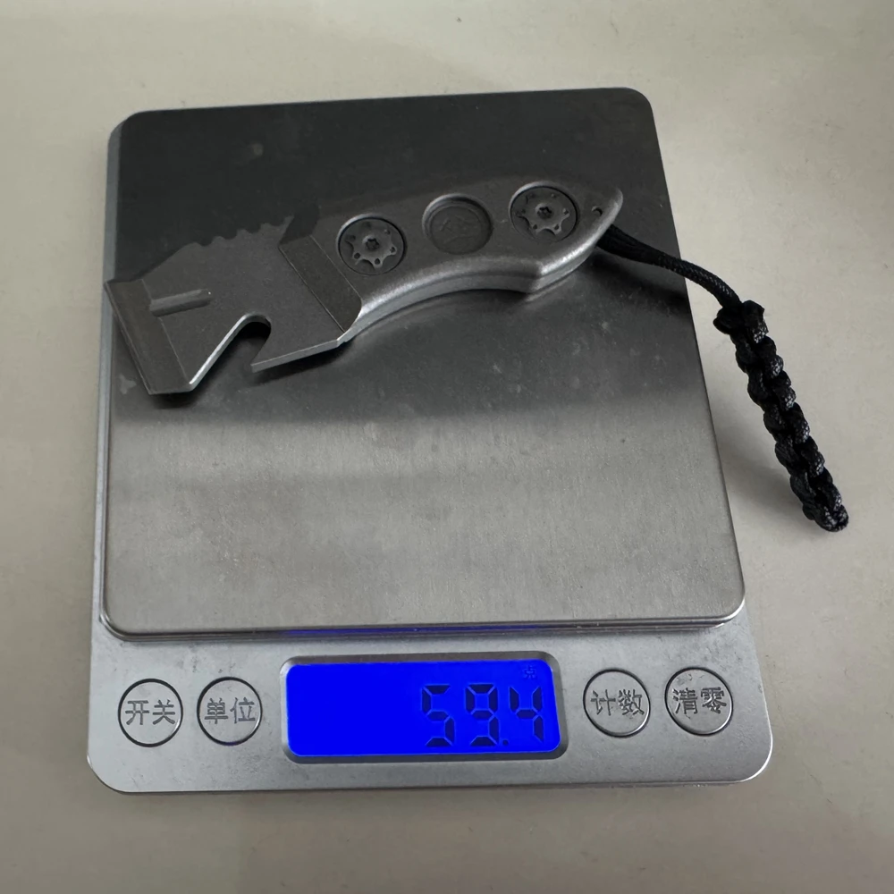 EDC DC53 Titanium Alloy Crowbar with Carbon Fiber Sheath Bottle Opener Outdoor Camping Multifunction Tools