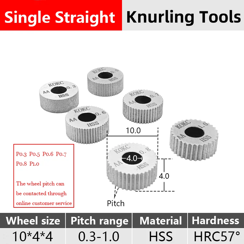 10*4*4 Single Straight Wheel Knurling Tools KOKC For CNC Lathe