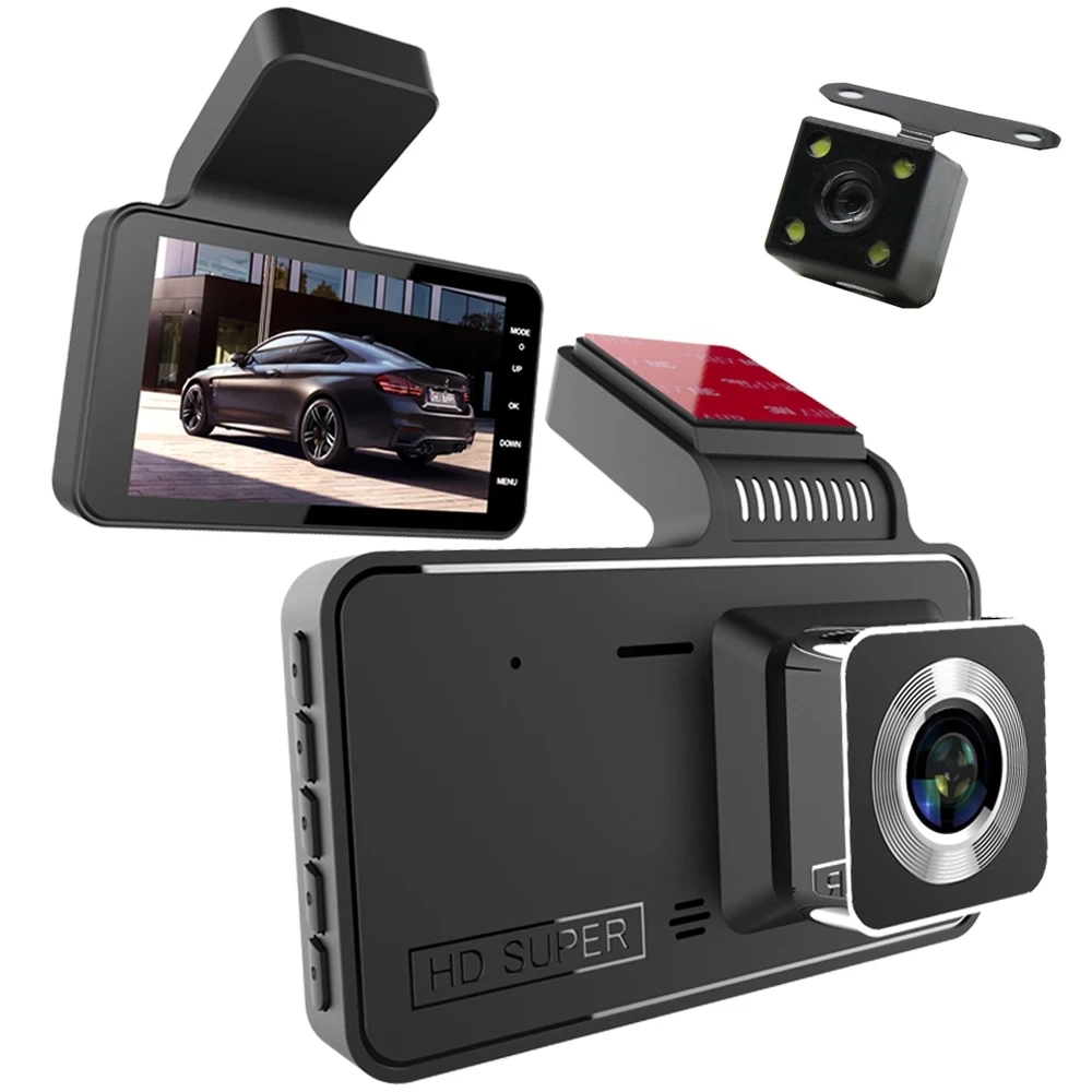 1080P Hidden Driving Car Dashcam Recorder DVR Dashboard Dash Camera Dual Lens