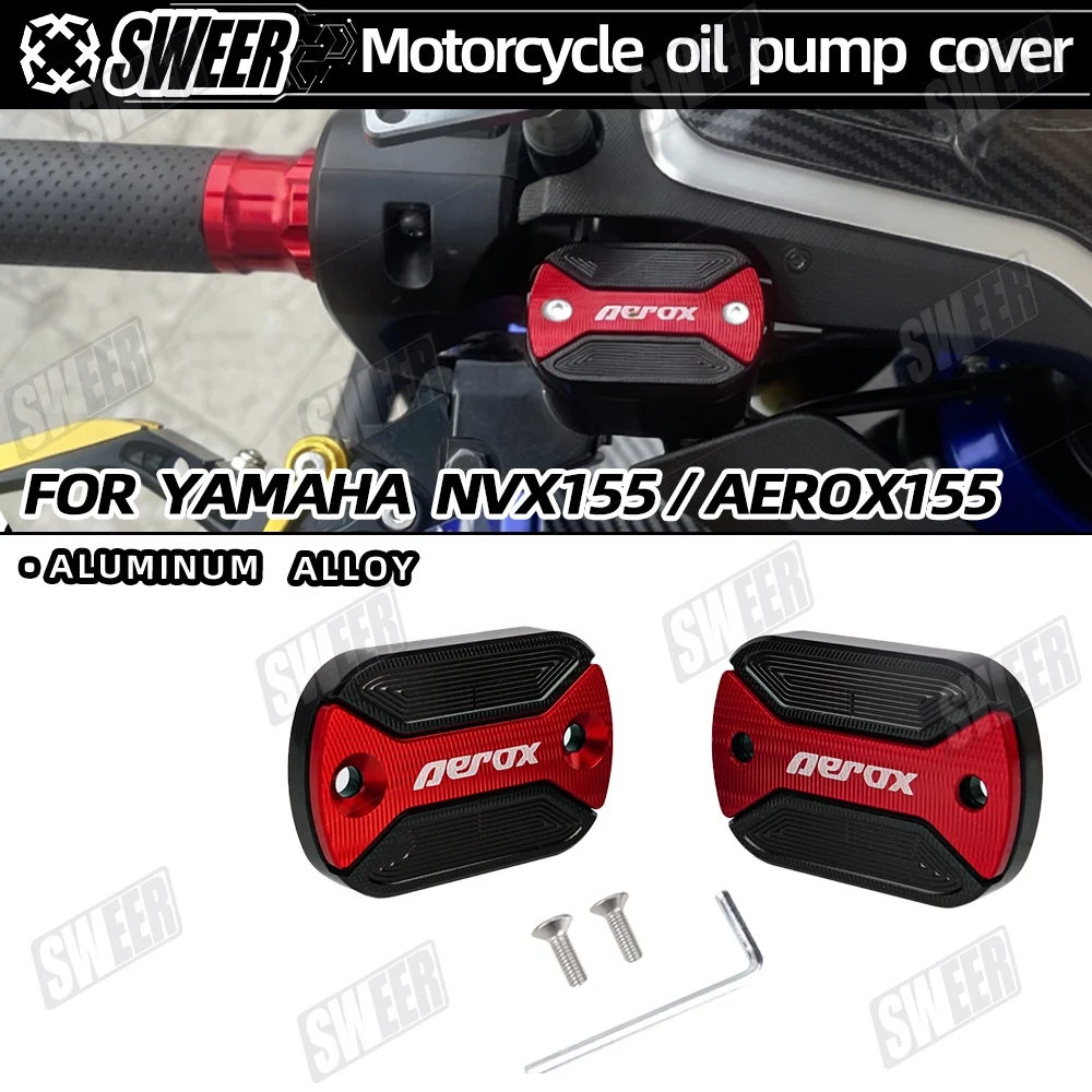 

Motorcycle Brake Upper Pump Cover Fit For Yamaha AEROX155 NVX155 Brake Fluid Metal Oil Cup Cover Modification Accessories ﻿