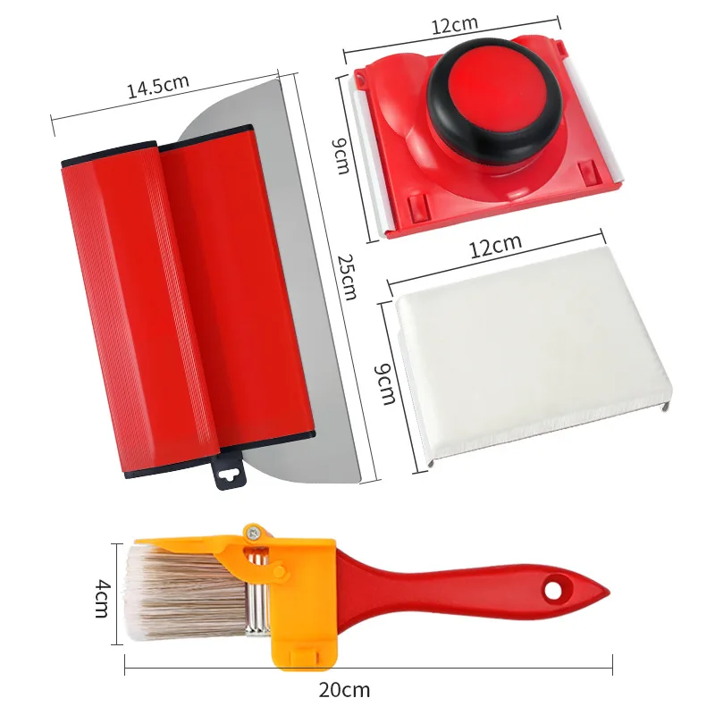 latex paint, color separation brush set, trimming artifact, painter, sponge brush, inner corner painting tool