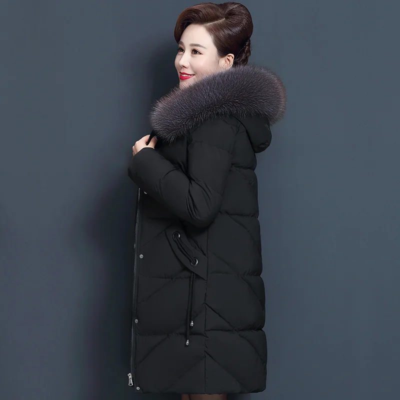 

Утепленная хлопковая куртка для женщин среднего возраста, осенне-зимняя, средней длины, модная верхняя одежда