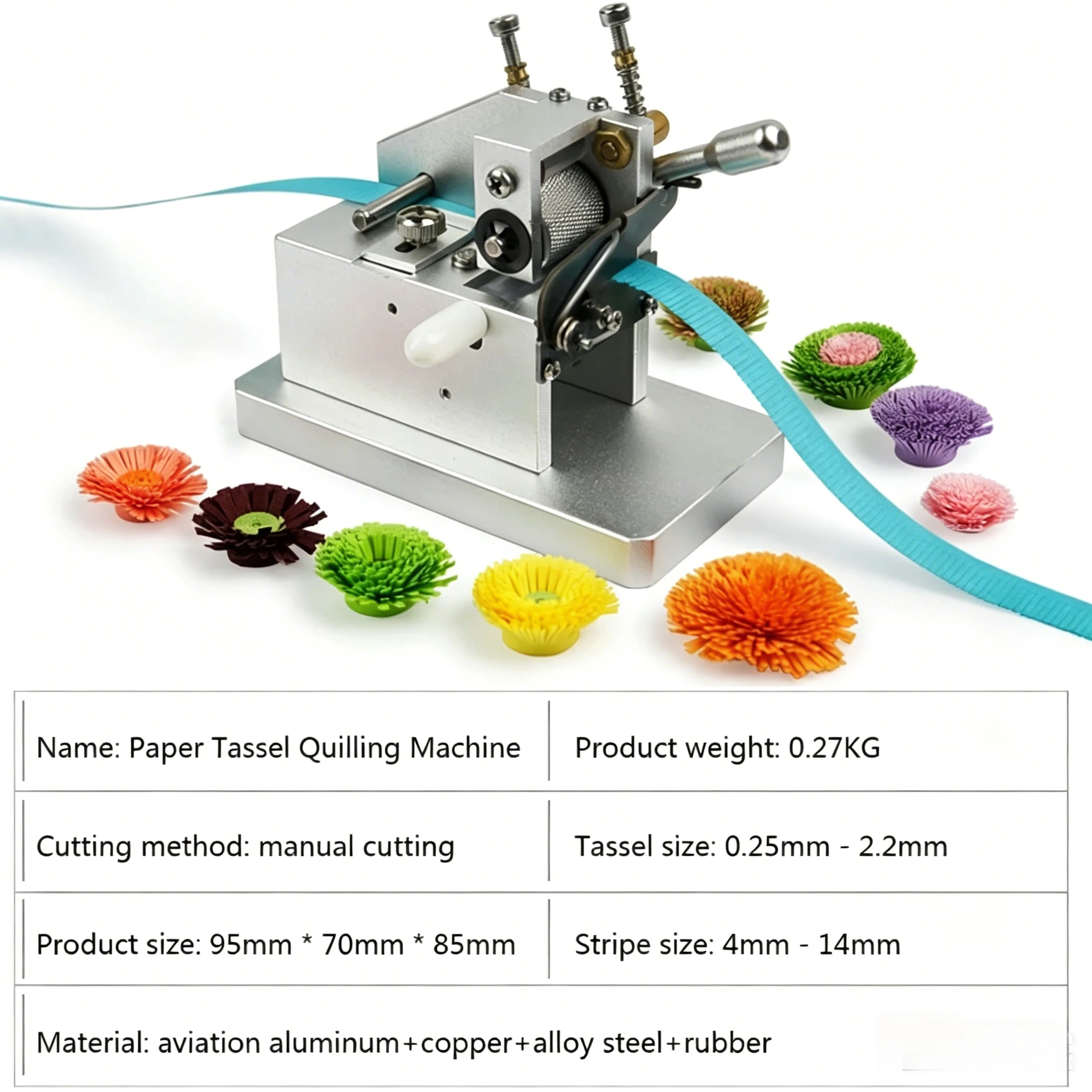 DIY Manual Paper Tassel Quilling Machine Mini Paper Art Tassel Cutting Machine DIY Paper Craft Cutting Roll Machine 3D Handmade