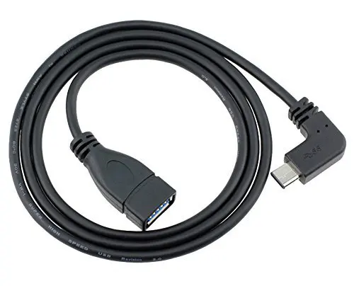 Cable de panel plano Cable OTG Cable de datos USB 3.1 AF A interfaz de codo tipo c a USB 3.0 hembra