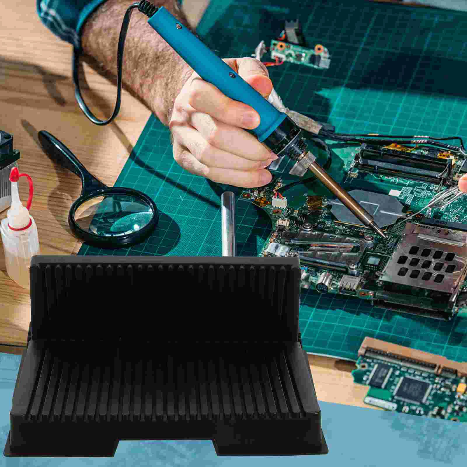 Anti-static Bar Bracket Anti-static Pcb Rack 25-Slots L Type PCB Tray Shelf