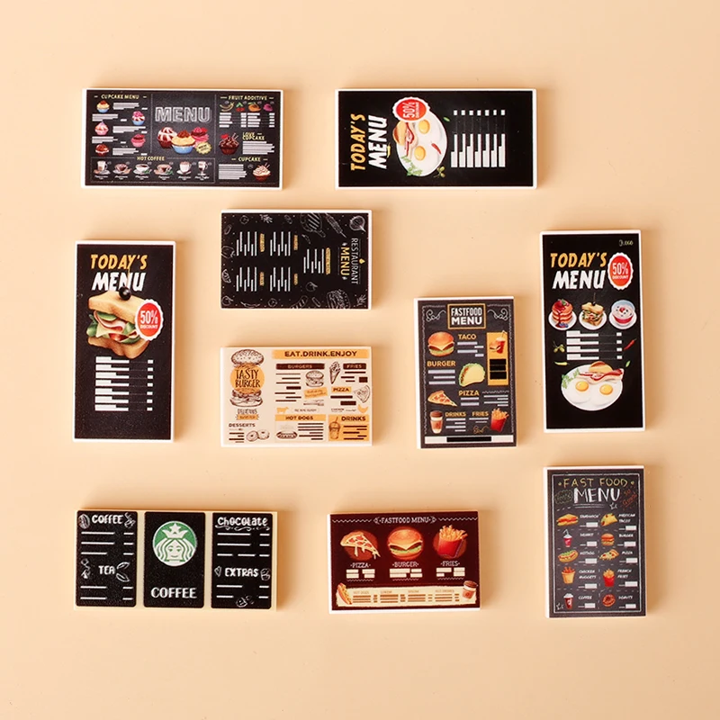 MOC City-décennie s de Construction Imprimés pour Enfant, 03 citrouille, Boissons, Sushi, Fruits, Briques, Figurines, Pièces, Bricolage, Jouets, Cadeaux