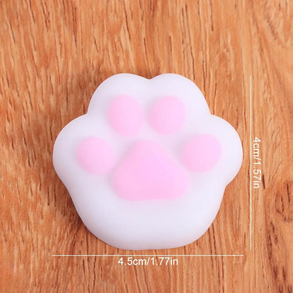 Cute Sensory Toy Mini Cat Paw Squeeze Toy Silicone TPR Cartoon Fidget Toy Fidget Toy 3D Pinch Decompression Toy Kids Tricky Doll