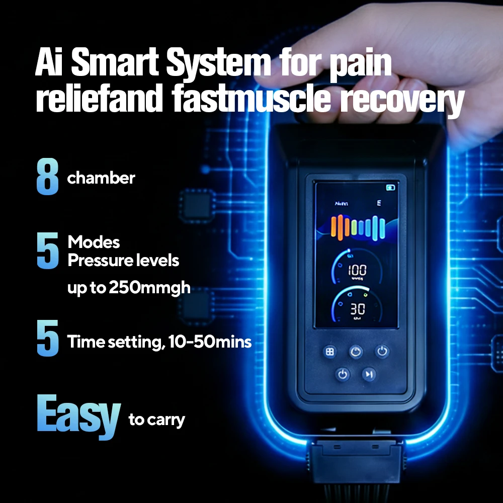 Verified Suppliers' Pressotherapy Leg Massager System Air Compression Recovery Boots Lymphedema Pressure Relief 5 Modes