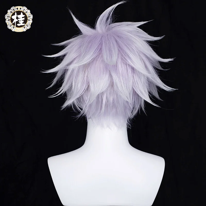 Satoruu Gojoo Cosplay Wig 28cm Gradient Short Hair Heat Resistant image 2
