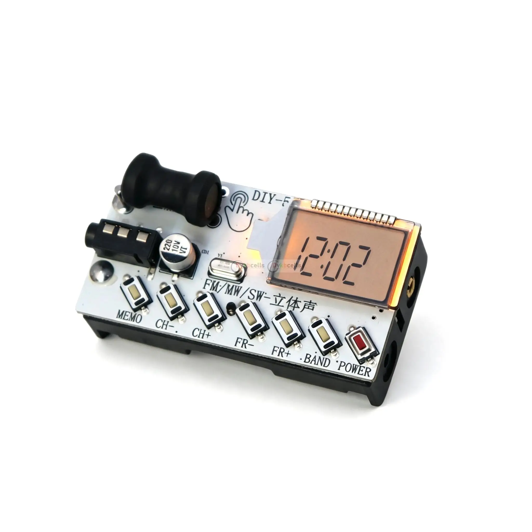 AM FM SW MW Radio-Empfängermodul LCD-Display Frequenzzeit 4-Band Kurzwellen-Mittellangwellen-Radio SW-Antenne Rundfunkempfang – Detail 2
