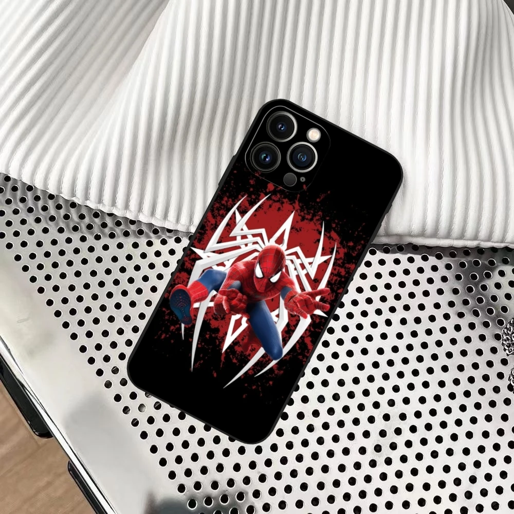 S-Spider-M-Man Phone Case for iphone 15 14 13 12 11 Mini Pro Max Plus Shockproof Back Cover protective case