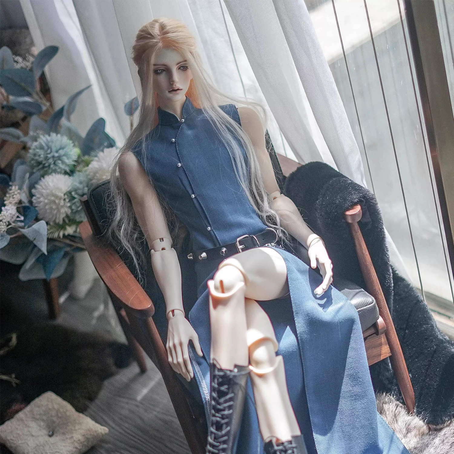 1/3 BJD Clothes Chinabjd Uniform for 75cm Male Doll WYF3-035 | Vintage Uncle Suit W/ Qipao Elements (Limited Edition)