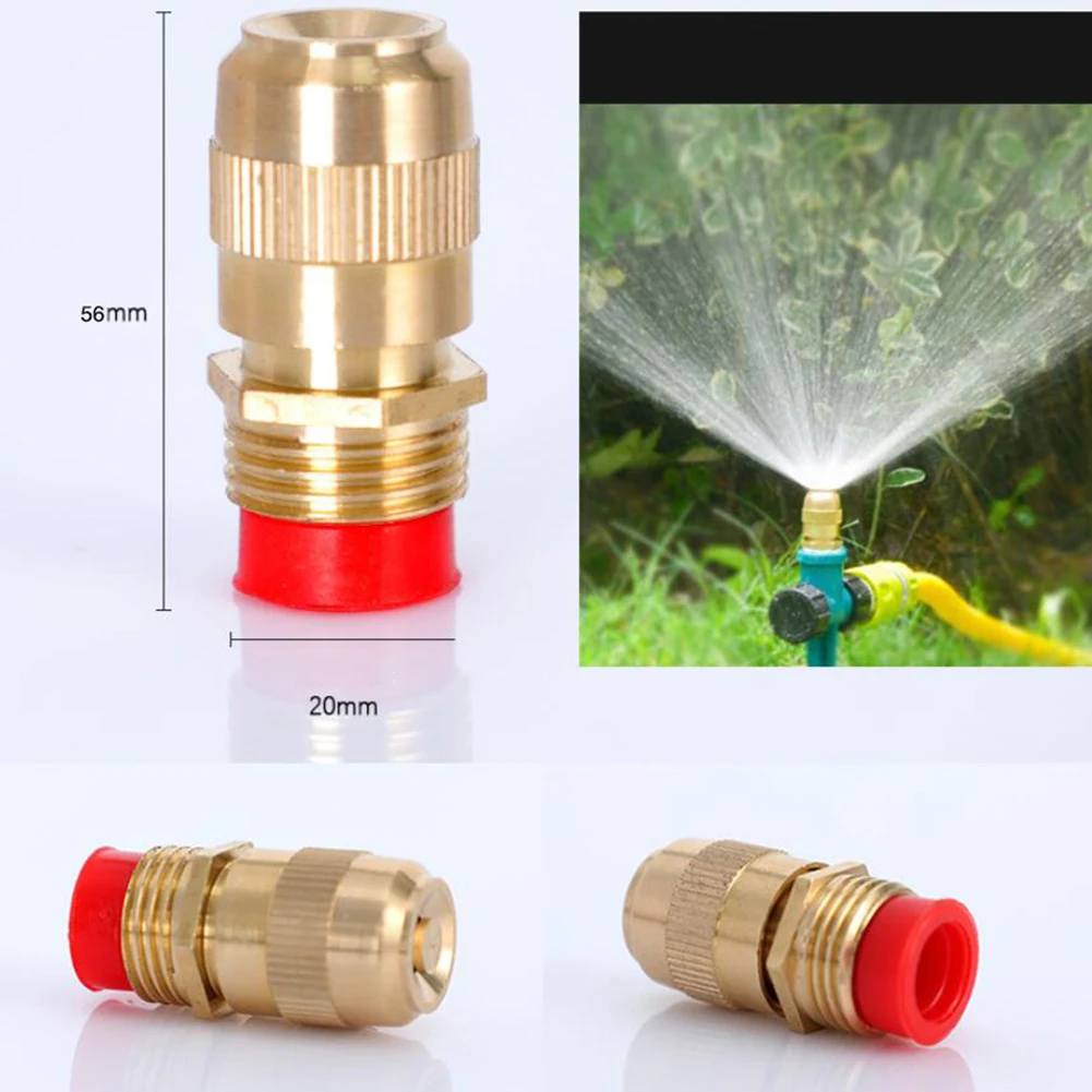 2pcs Brass Automatic Irrigation Sprinkler Head, Single-hole Nozzle, Watering Atomizing Fitting, Sprinkler Head with Filter ﻿