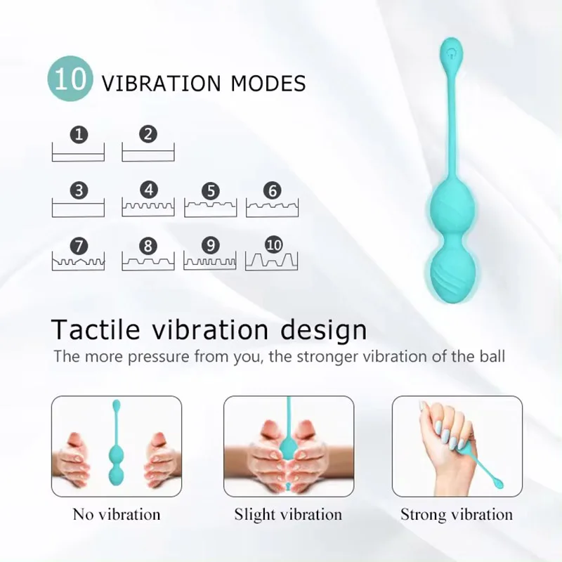 Kegel Ball Vibration serrage Vaginal réparation haltère Machine d'exercice oeuf jouets sexuels pour femme avec 10 modes vibrant point G cul