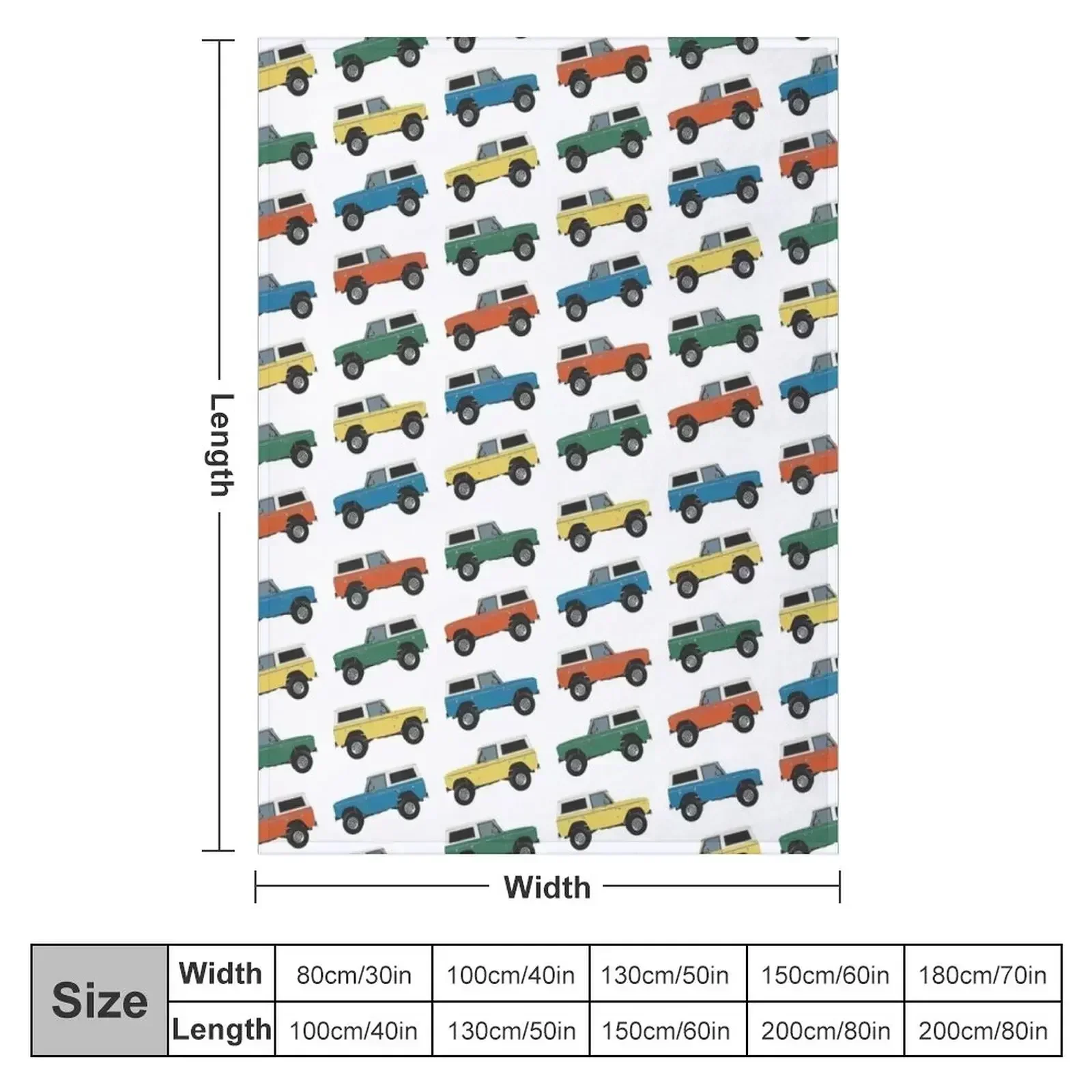 Classic 1969 Bronco car texture pattern Throw Blanket Travel Cute Plaid Hairys Soft Summer Thermal Blankets