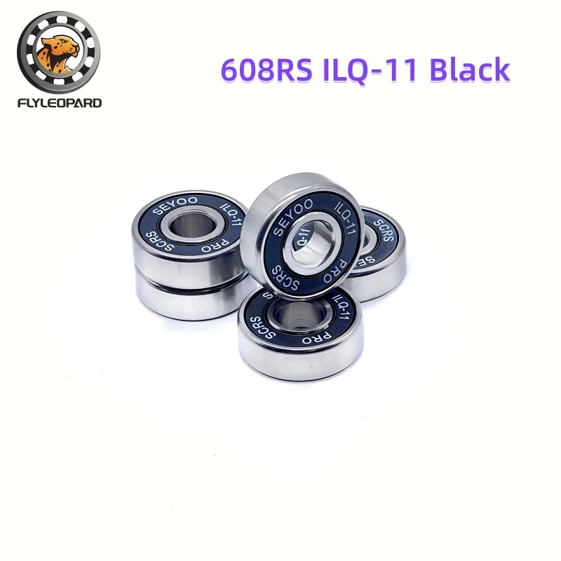8pcs/set 608 Bearing ILQ-11 High-speed Bearing 8x22x7mm for Skateboard Long Board Inline Roller Skates and Ice Skates