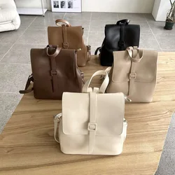 New Women Soft Pu Leather Backpack For Teenage Girls Luxury Brand Bags