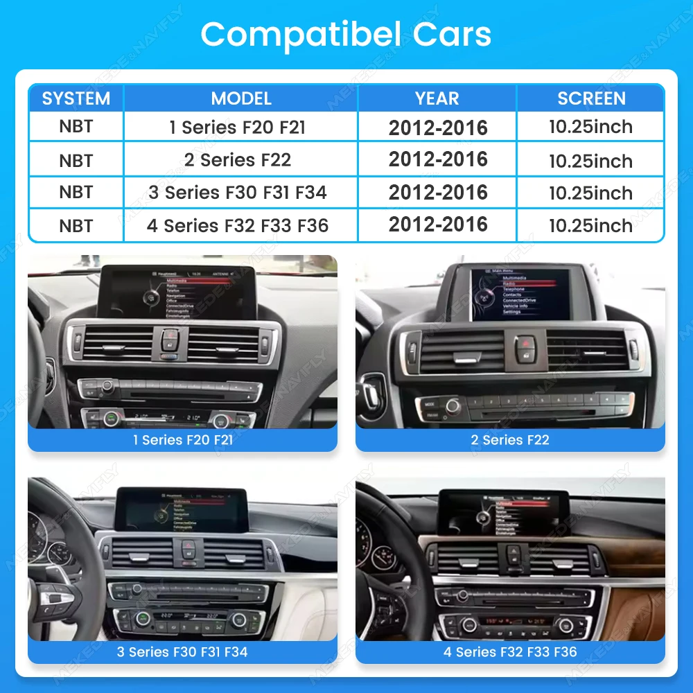 MEKEDE Linux-System Kabelloses CarPlay Android Auto Multimedia-Player Autoradio für BMW 1 2 3 4 Serie F20 F21 F22 F30 F31 F32 F33 – Detail 6