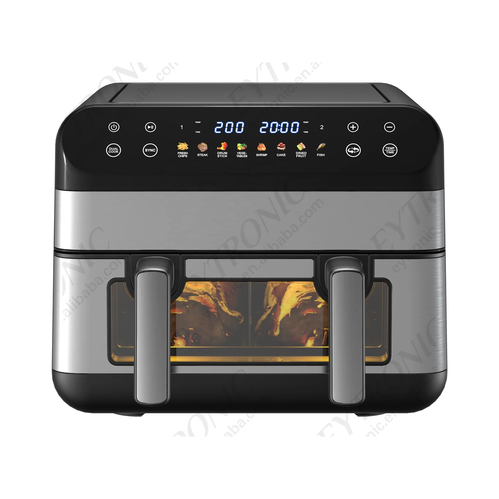 

2026 New Model Multi-functional8L 9L 10L 12L Family Capacity Air Fryer Smart Kitchen Cooking Appliance Digital Control Fryers Do