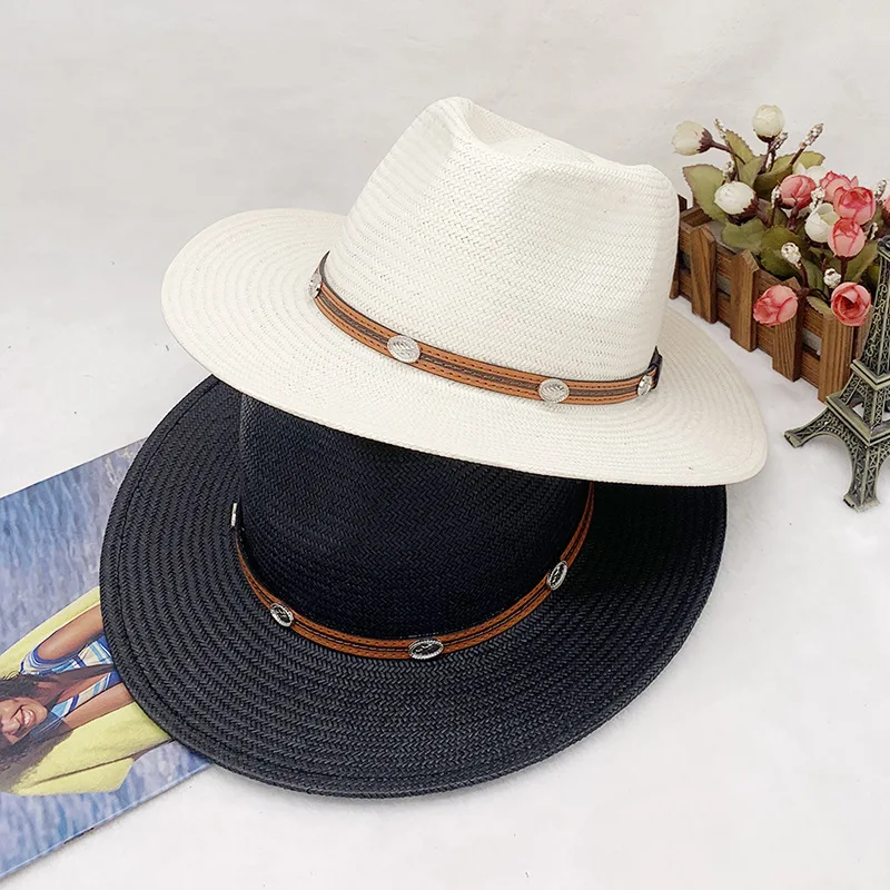 Hot Sale New Baby Boy And Girl Summer Seaside Sun-shade Beach Hat Travel Sun Protection Western Cowboy Hat Straw Hat