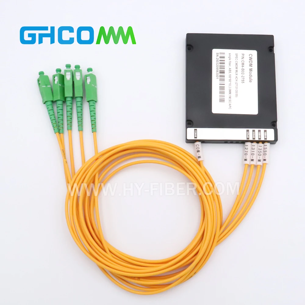 

Single Fiber Optical Module, CWDM, MUX, DEMUX, 1270nm ~ 1610nm, 4 Channel