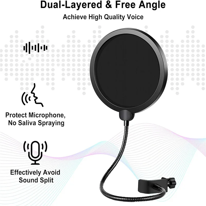 

YHOLI-обновленный кронштейн микрофона, игровая подставка для микрофона, подставка для микрофона, подвесной кронштейн с фильтром для лобового стекла