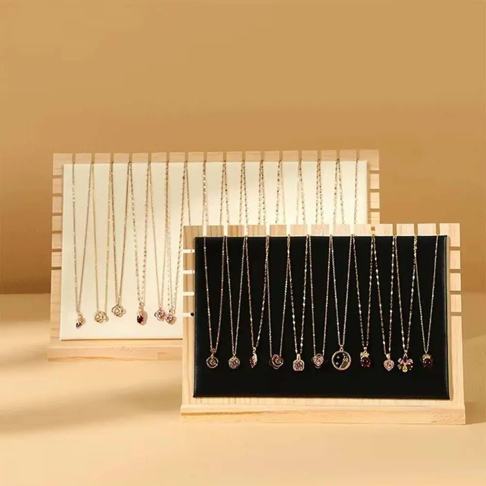 Vetrina per gioielli in legno massello, supporto per collana, supporto per ciondolo, collana, braccialetto, design raffinato, vassoio portaoggetti