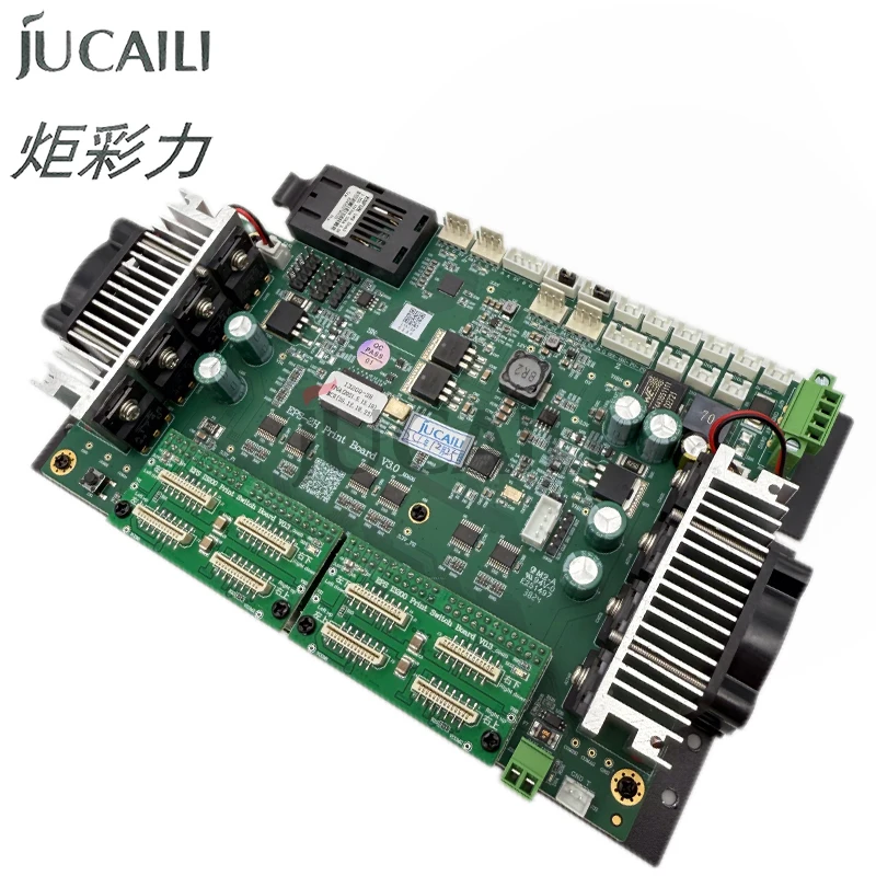 

JCL Новая плата головки i3200 с двойной головкой и двумя головками для каретки печатающей головки Epson i3200 Плата каретки EPS-2H Печатная плата V3.0