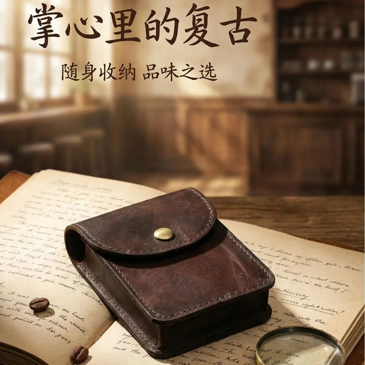 New First-layer Cowhide Retro Cigarette Case Protective Cover Small Cigarette Storage Storage Leather Cigarette Bomb Wallet Dust