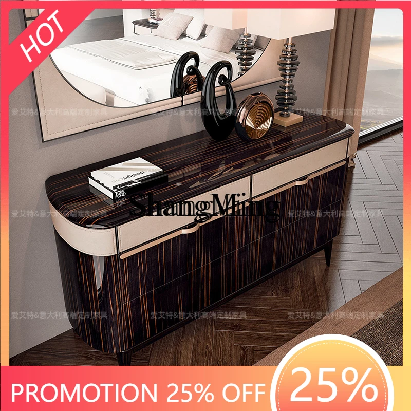 

CL six-chest cabinet high-end ebony drawer cabinet paint bright dining side cabinet