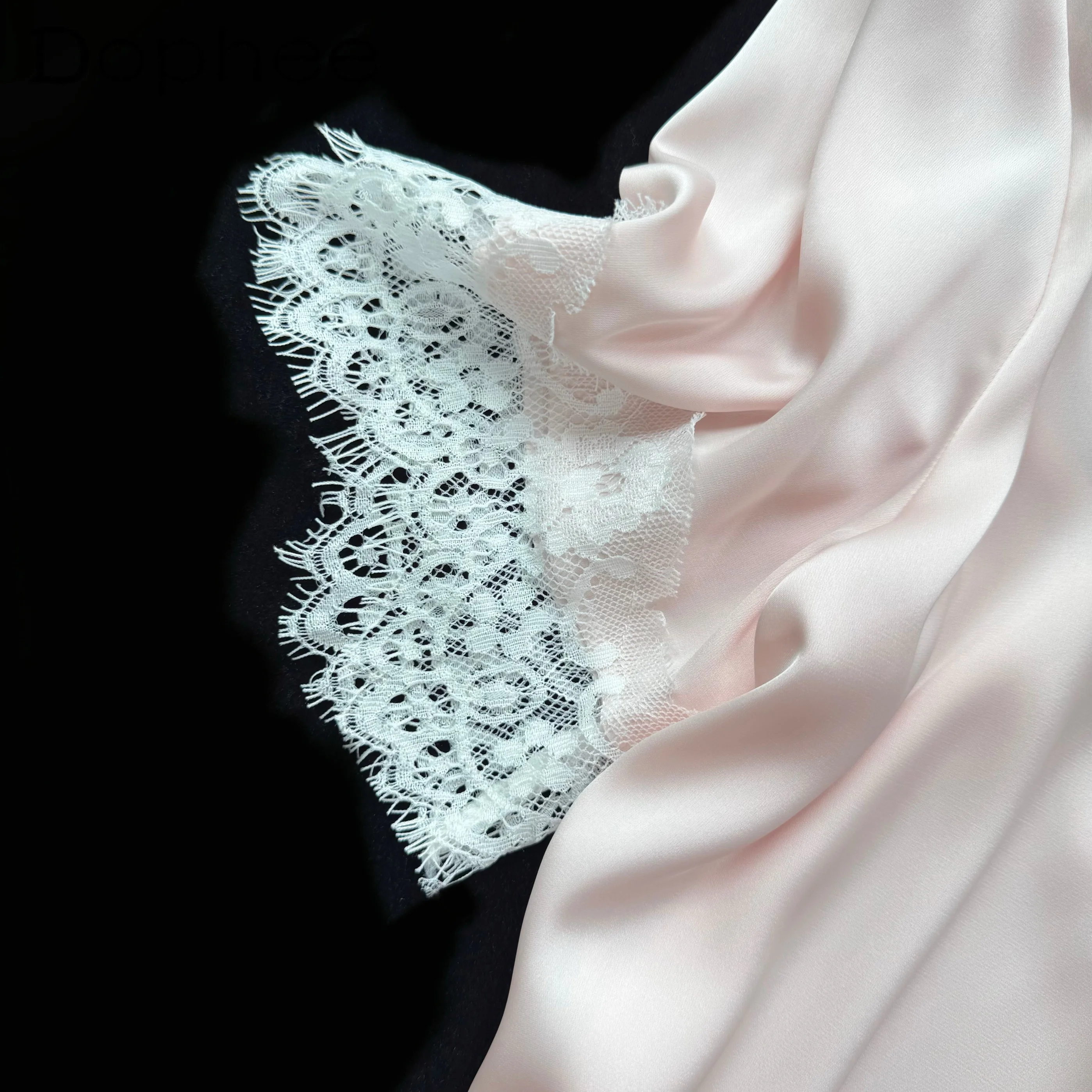 2025 New Ice Silk Thin Short-sleeved Pink Pajamas Women's Summer Sweet Casual Sexy Loungewear Three-piece Set