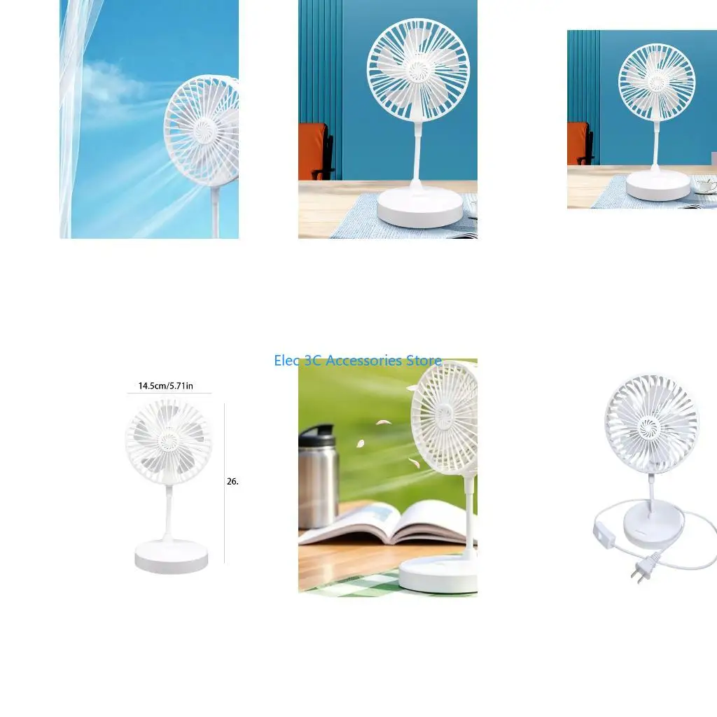 Y51A Table Fan 100-265V Wide Adjustable For Home Study Room