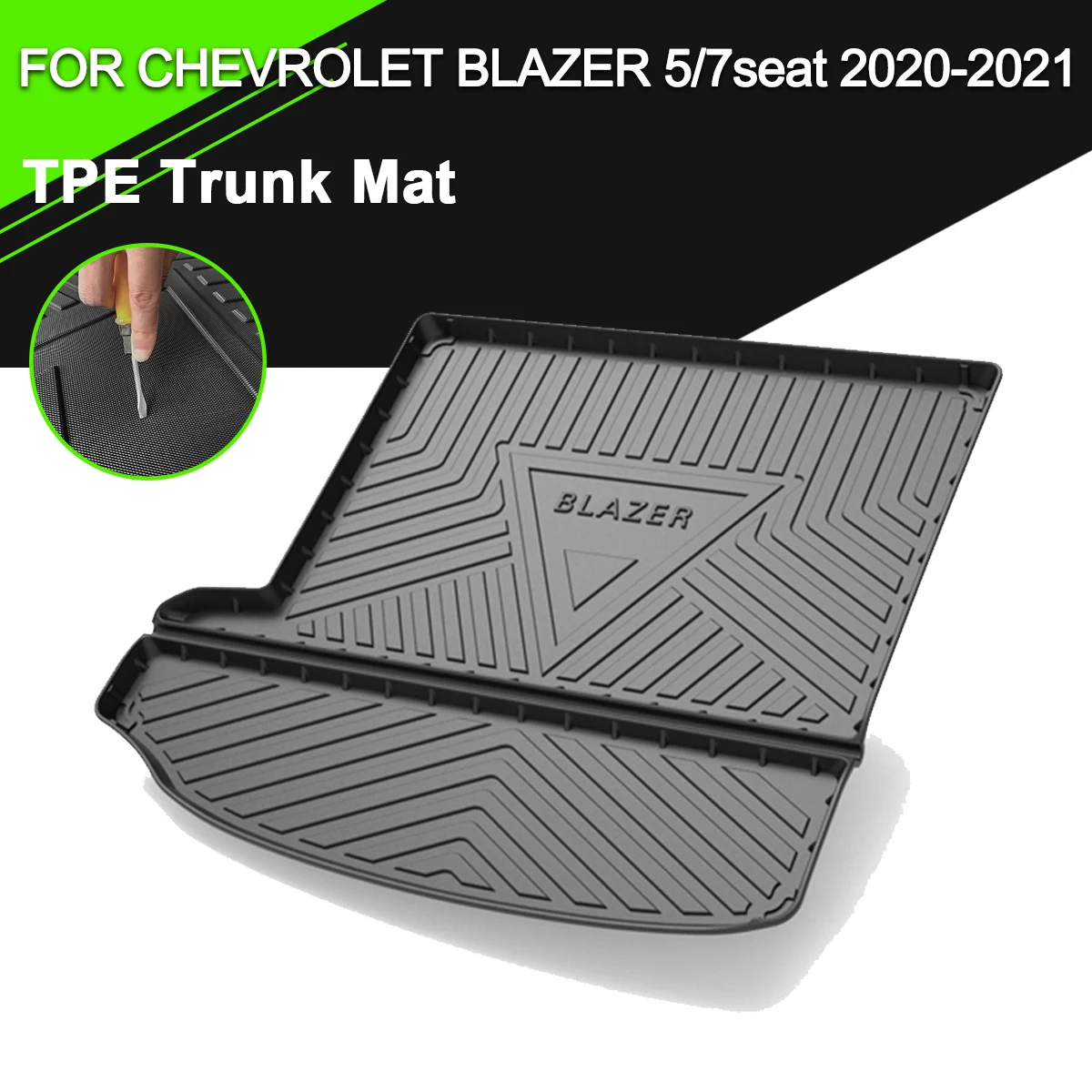 Trunk Mat  TPE FOR CHEVROLET BLAZER 5/7seat 2020-2021 Car Waterproof Non-Slip Rubber Cargo Liner Accessories