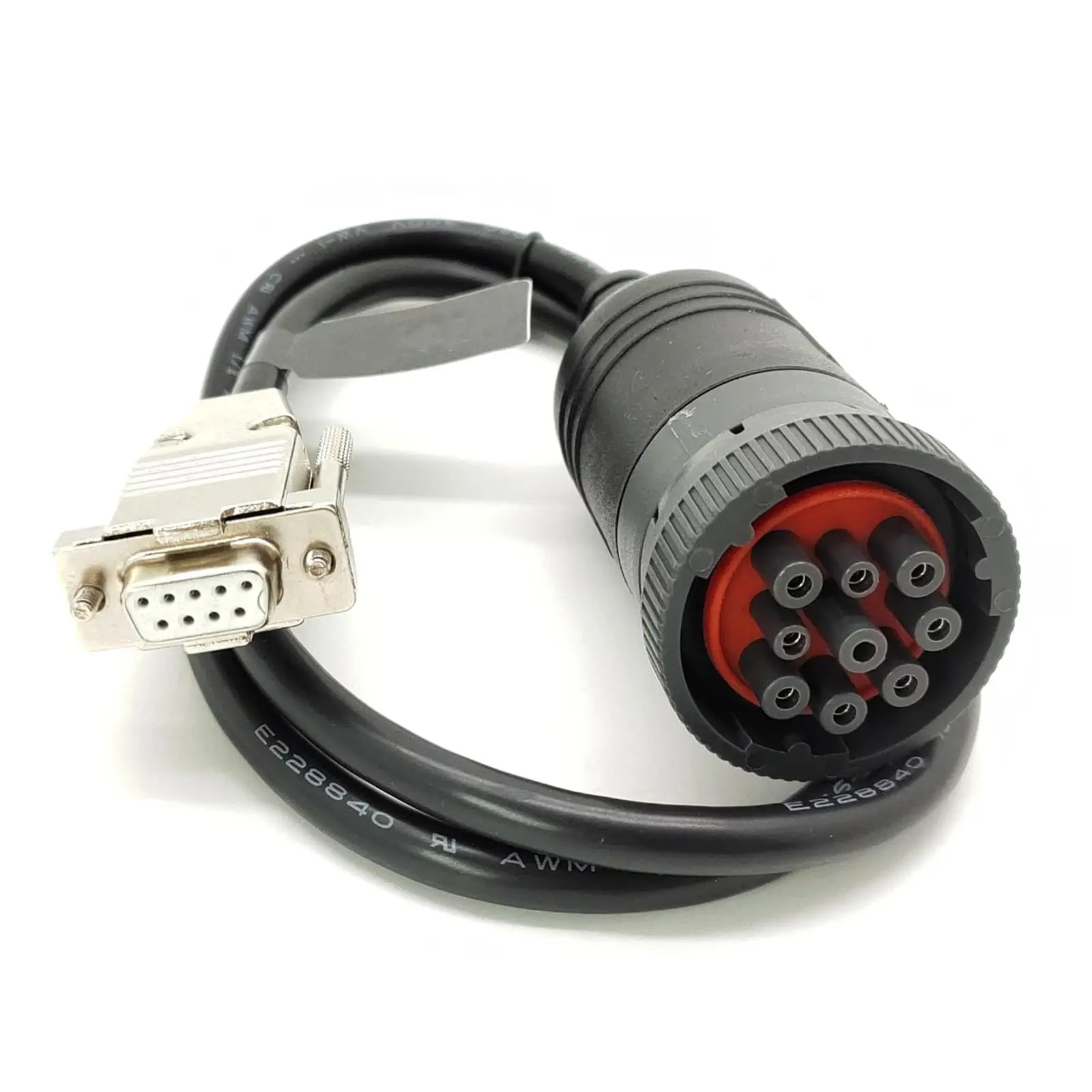 Image of DB9-Buchse auf J1939-Adapterkabel 1 Meter, CAN-Bus-Stecker für LKW, Diagnosekommunikation für Schwerlastfahrzeuge