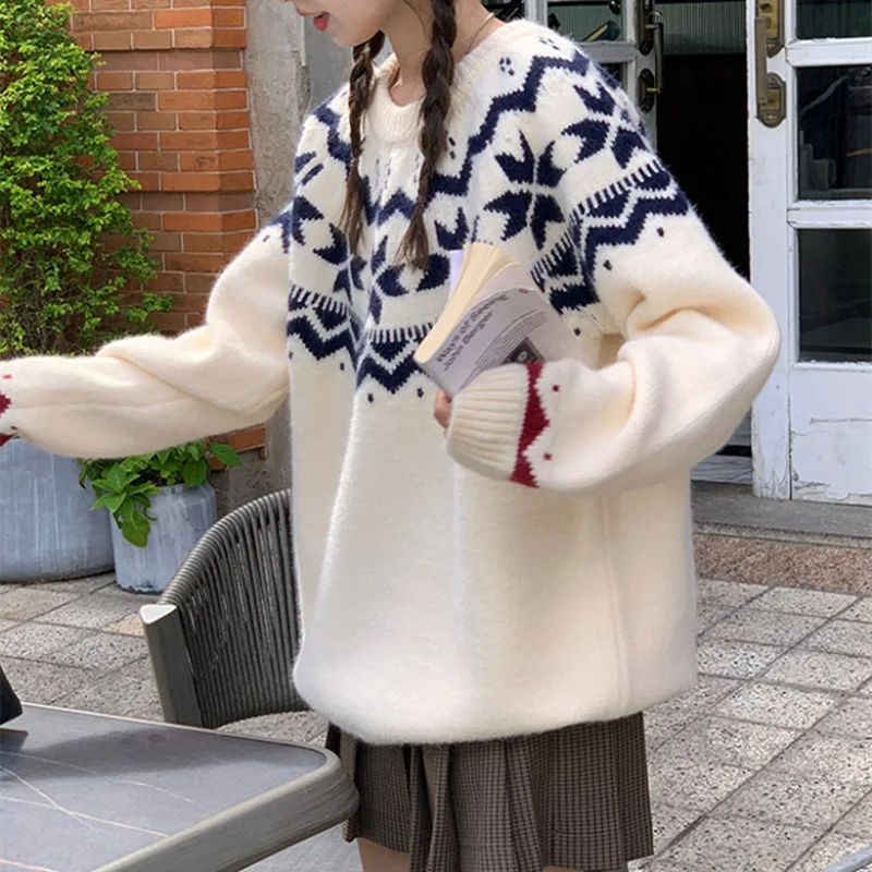 Ropa de mujer suéter con capucha Otoño e Invierno tejidos nuevos Tops mangas largas moda capa Base para mantener el calor