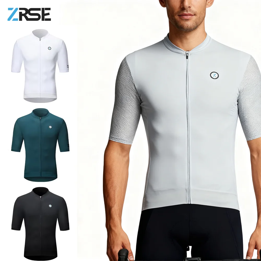 ZRSE الرجال الدراجات جيرسي سريعة الجافة قصيرة الأكمام UPF 50 + المضادة للأشعة فوق البنفسجية سليم صالح تنفس الدراجات مايوه الجبلية الطريق قميص ركوب الدراجات جديد