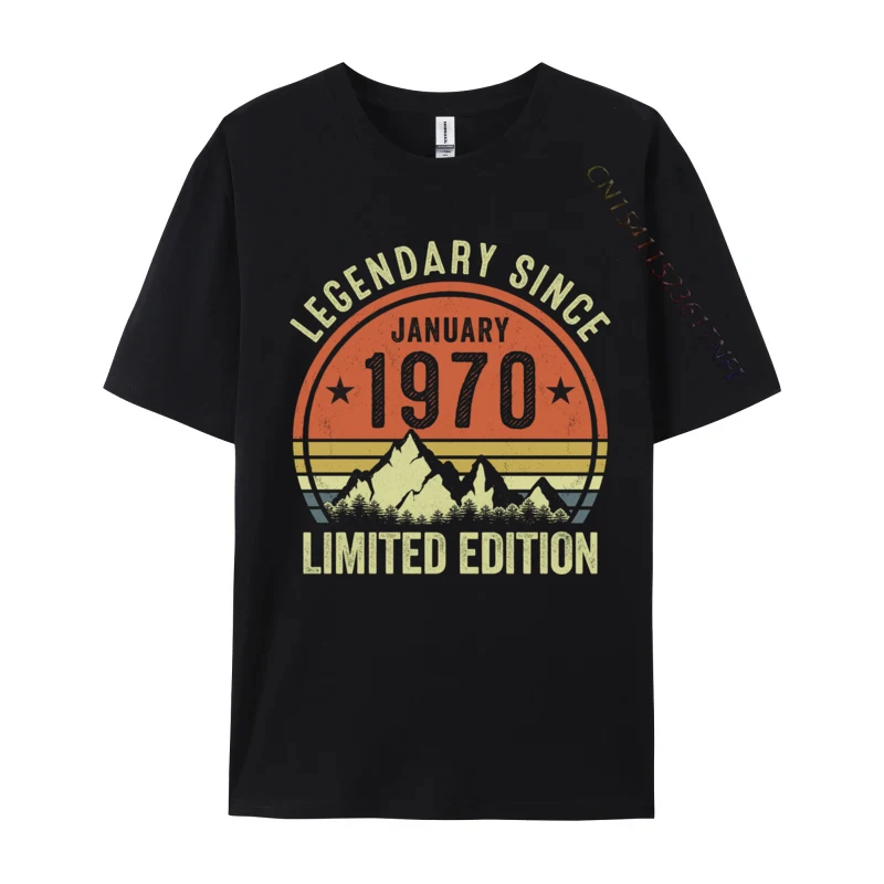 

Legendary Since January 1970 Limited Edition 55th Birthday T Shirt Hip Hop Tops Tees New Top T-Shirts